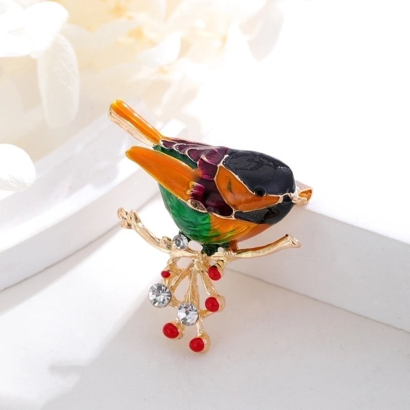 Ig Style Animal Flower Alloy Enamel Inlay Rhinestones Women’s Brooches