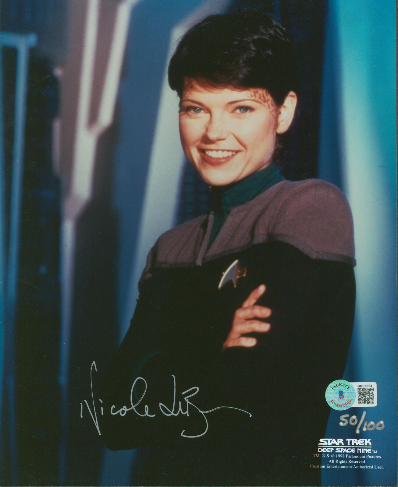 Nicole de Boer Star Trek Deep Space Nine Signed 8x10 Photo Poster painting #50/100 BAS #BB83054