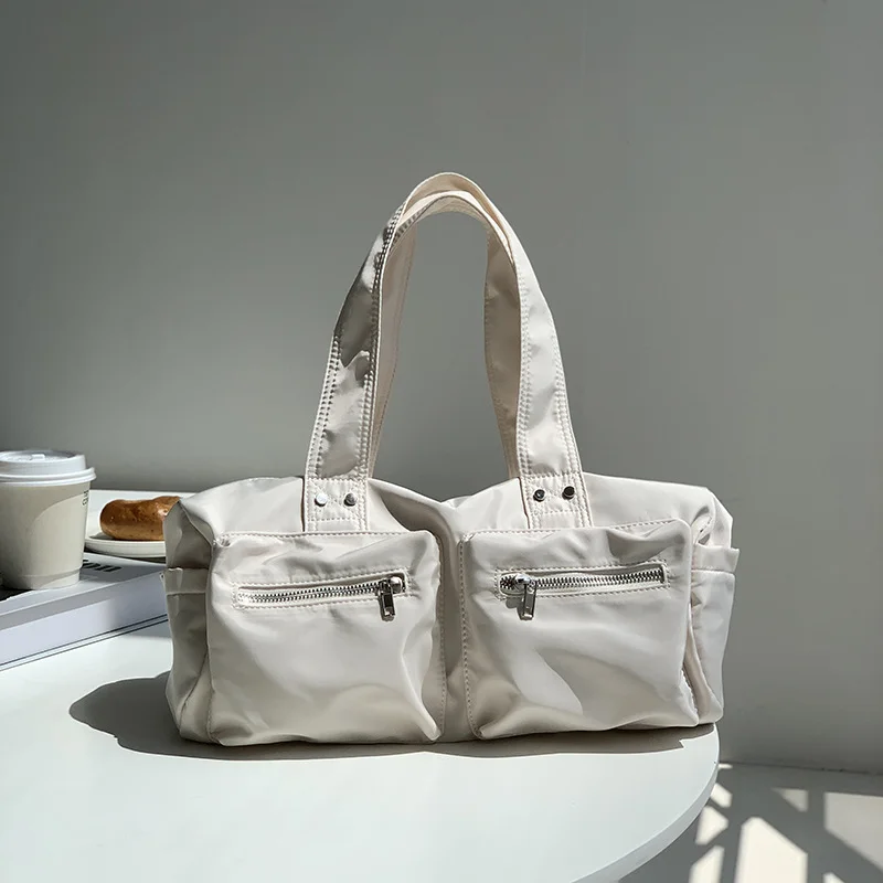 Mongw Mongw More Pocket Underarm Bag Short Trip Large Capacity Commuter Hand Tobag Korean Version Cylinder Shoulder Bag