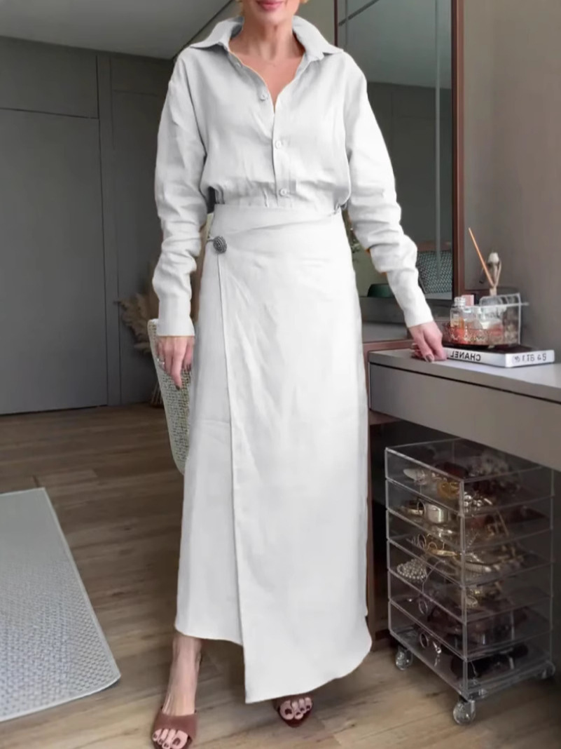 New Long-sleeved Lapel Slim Women's Clothing