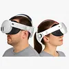 Soft Rubber HeadStrap for Meta Quest 3/3S Accessories Adjustable Replacement Strap Breathable Enhanced Support and Reduce Facial Stress
