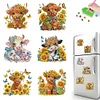 (US Local)6Pcs Diamond Painting Refrigerator Magnets Diamond Art Kits for Adults (Yaks)