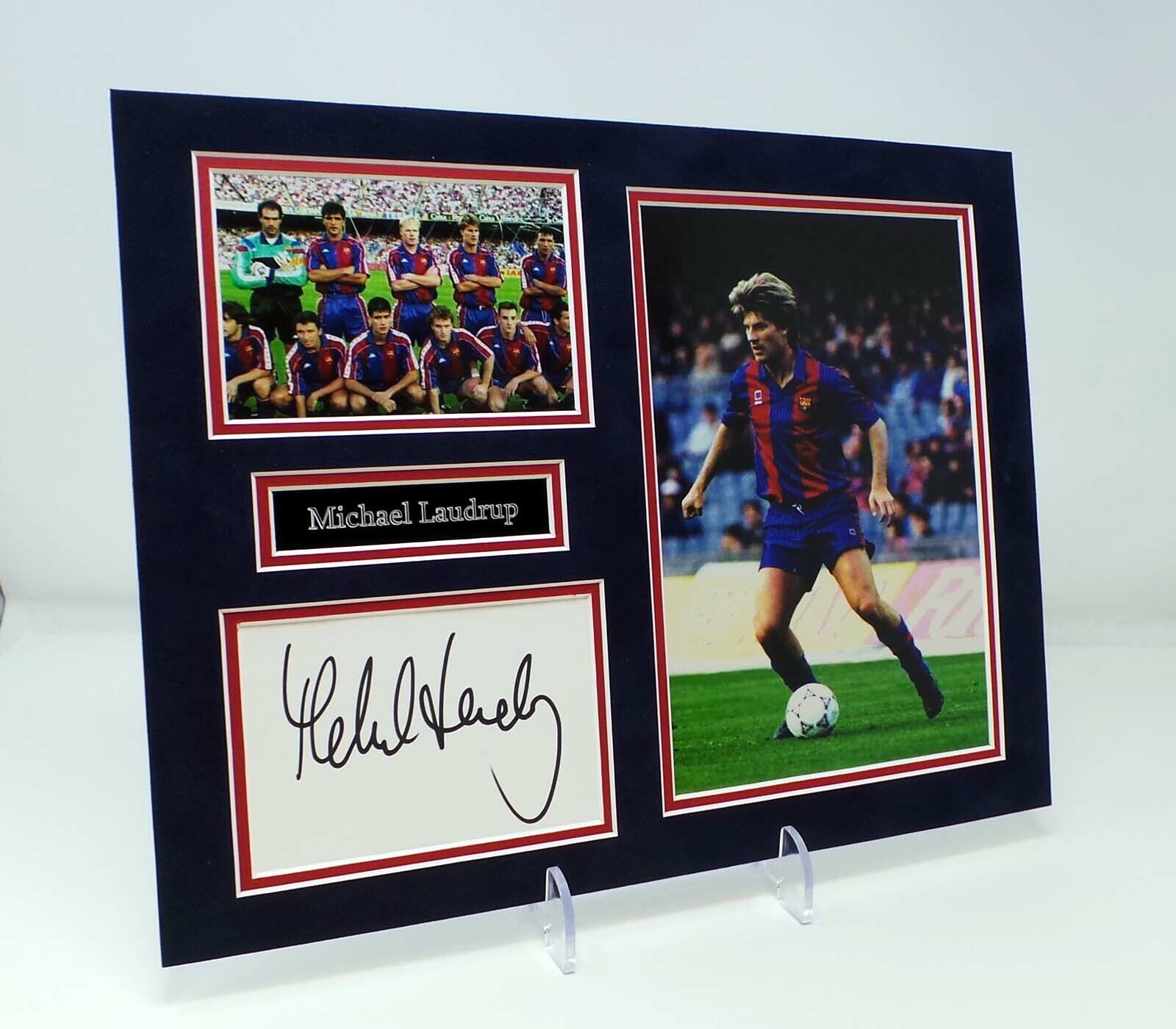 Michael LAUDROP Signed Mounted Photo Poster painting Display AFTAL RD COA Barcelona Legend