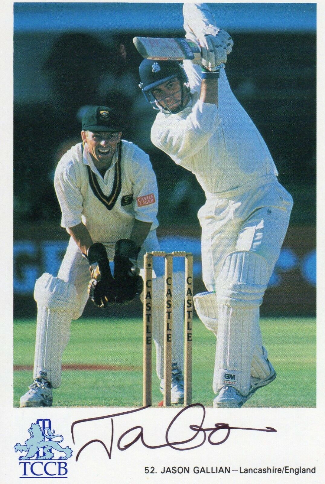 JASON GALLIAN AUTOGRAPH, CRICKET, SPORT