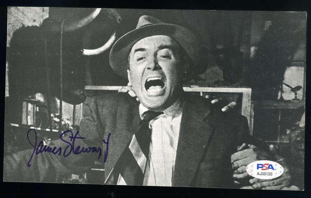 James Jimmy Stewart PSA DNA Coa Hand Signed 5x8 Photo Poster painting Autograph