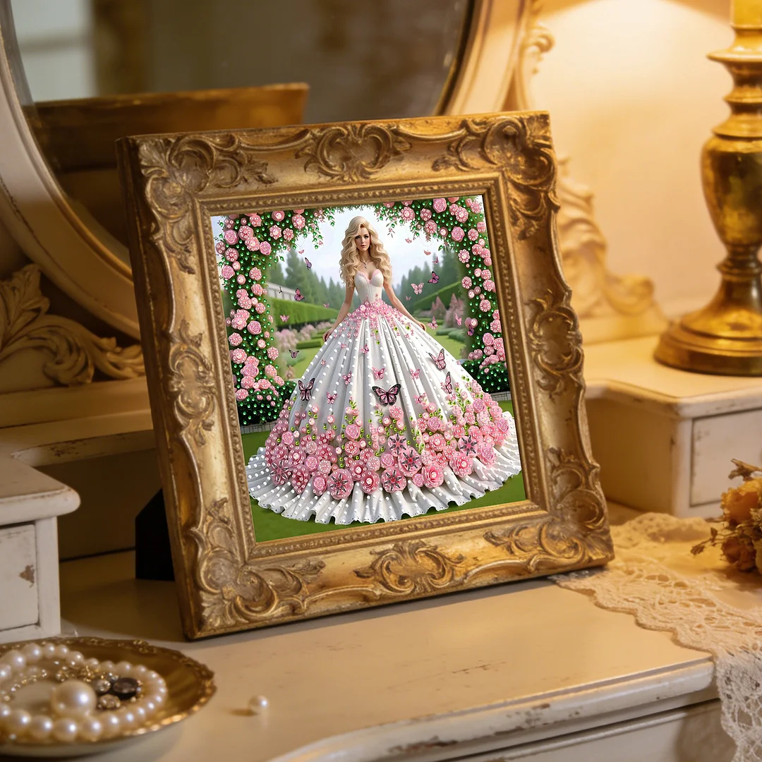 Diamond Painting - Partial Special Shaped Drill - Floral Bride(Canvas|30x30cm)