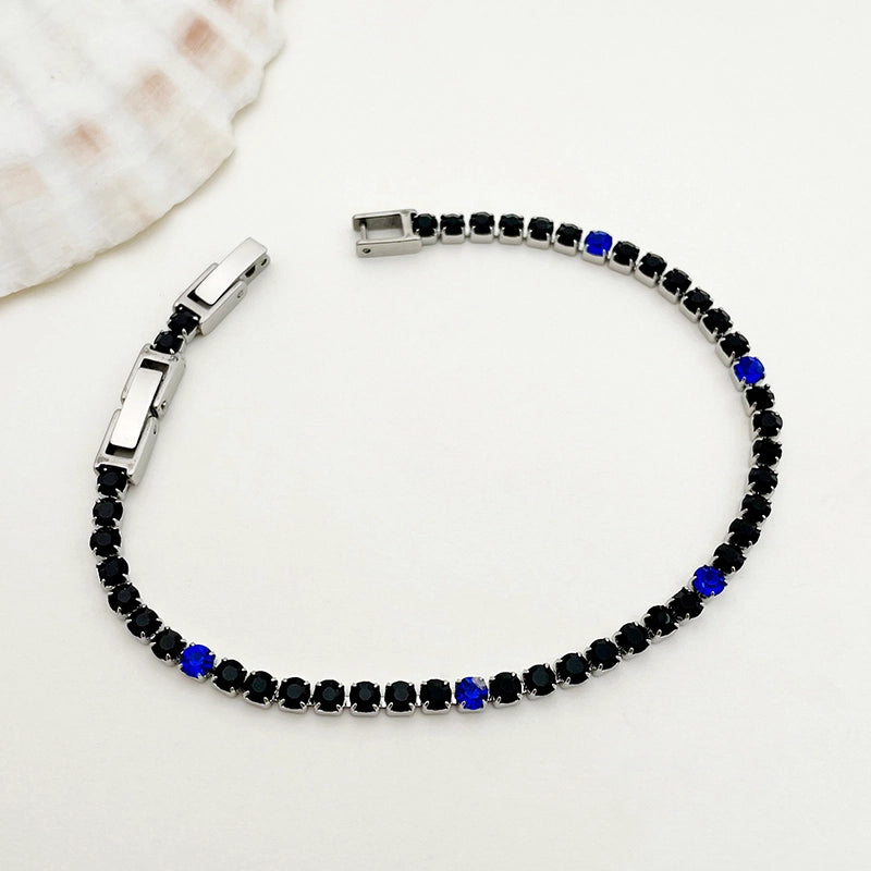 Casual Minimalist Square 304 Stainless Steel Inlay Zircon Women’s Bracelets