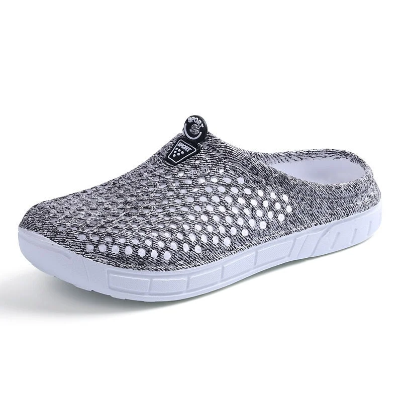 Summer Cool Slippers Net Cloth New Bird's Nest Hole Beach Shoes Shoes Large Size Non-Sliding Lazy Half Slippers