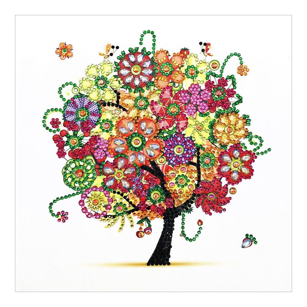Diamond Painting - Special Shaped Drill - Colorful Tree(30*30cm)