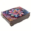 (US Local)Diamond Painting Storage Box DIY 5D Diamond Painting Jewelry Box (Pattern C)