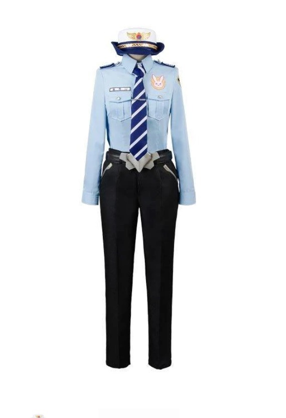 Overwatch D Va Dva Hana Song Police Officer Uniform Cosplay Costume