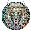 2pcs DIY Lion Diamond Art Window Hanging Pendant Door Decoration