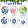12PCS Diamond Painting Snowflakes Double Sided Keychain