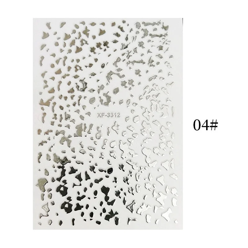 1PC Zebra Serpentine 3D Nail Stickers Fluorescence Green Leopard Prints Sliders Animal Skins Nail Art Decoration For Manicures