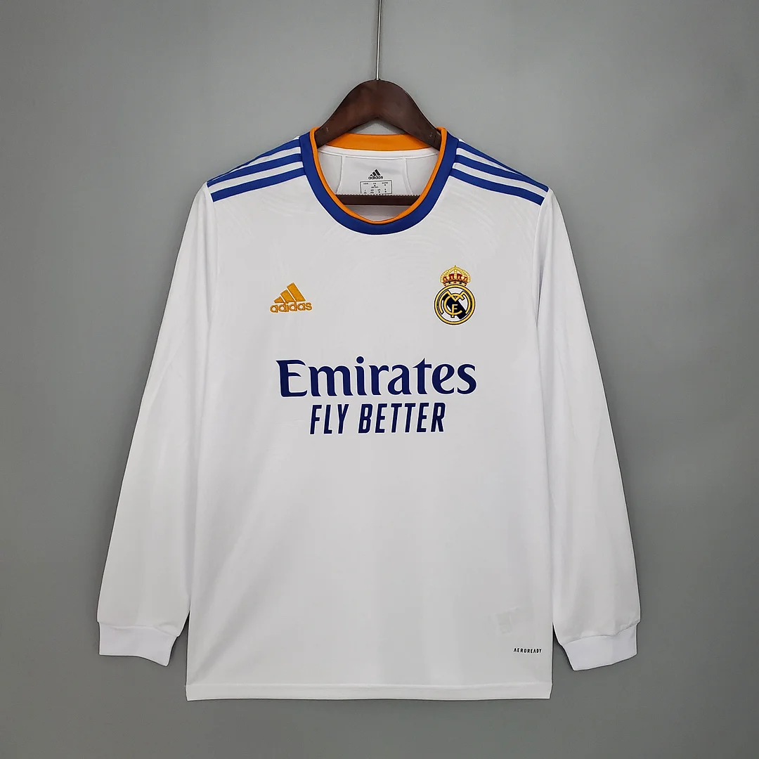 2021/2022 Long Sleeve Real Madrid Home Jersey