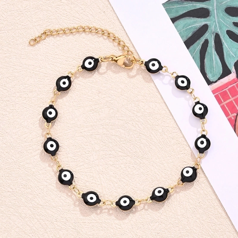 Casual Modern Style Minimalist Round Eye 304 Stainless Steel 18K Gold Plated Bracelets In Bulk