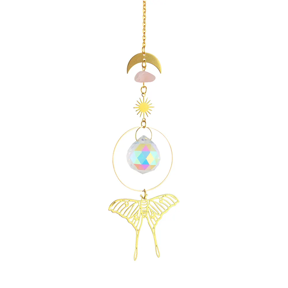 Crystal Wind Chime Prism Catchers Hanging Ornament Home Garden Decorations
