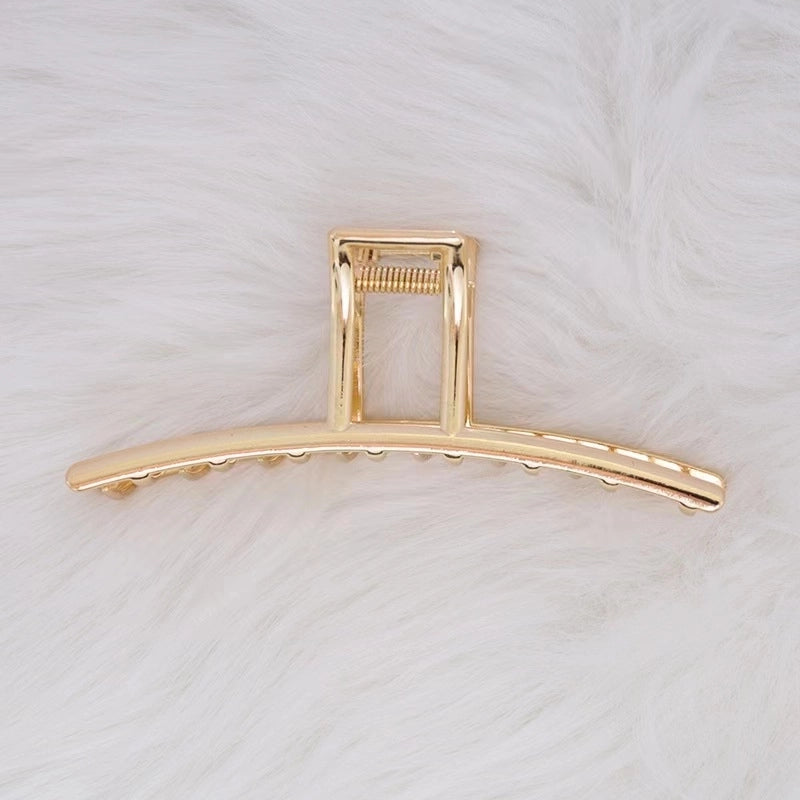 Metal Grab Clip Elegant Bow Hairpin Back Head Large Shark Clip French Pearl Clip Hair Accessories