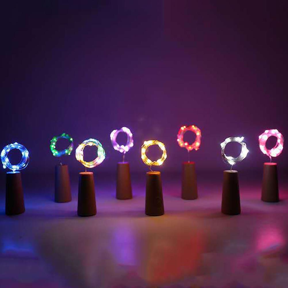 

1Pc 1M LED Cork Button Copper Wire Fairy-Curtain String Night Light, 501 Original