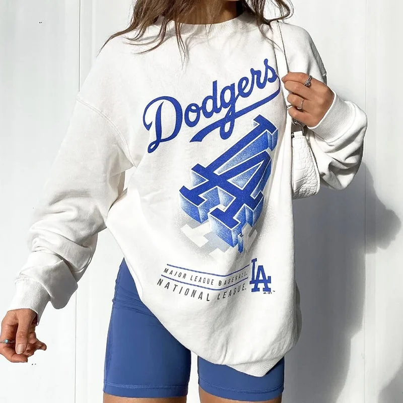 Women's Support Los Angeles Dodgers Baseball Print Sweatshirt