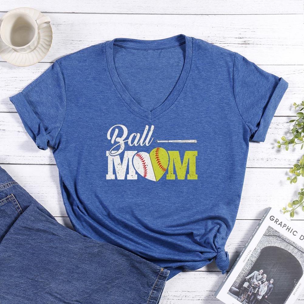 Ball moml V-neck T Shirt-Guru-buzz