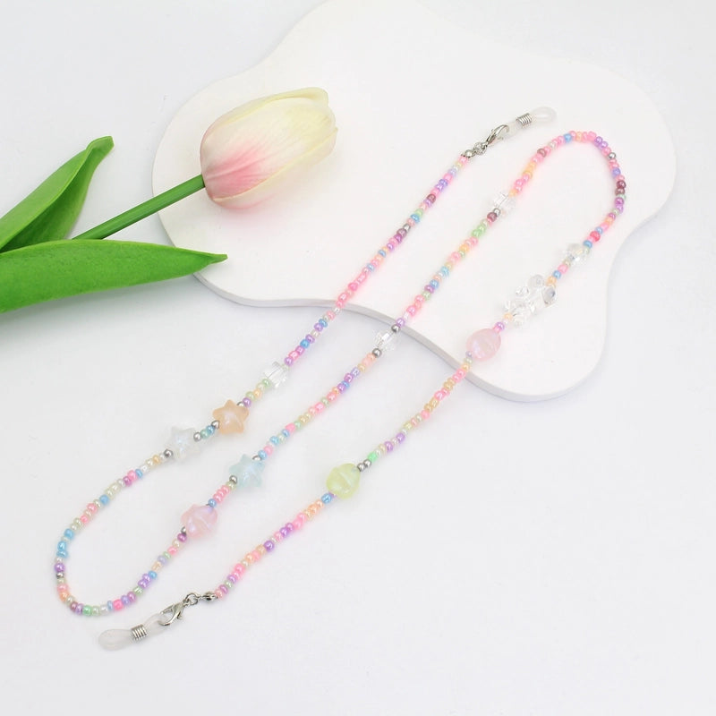 Casual Minimalist Geometric Crystal Unisex Glasses Chain
