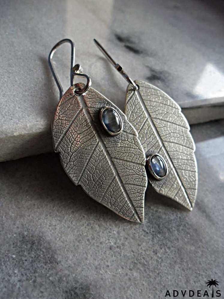 Leaf Decor Drop Earrings