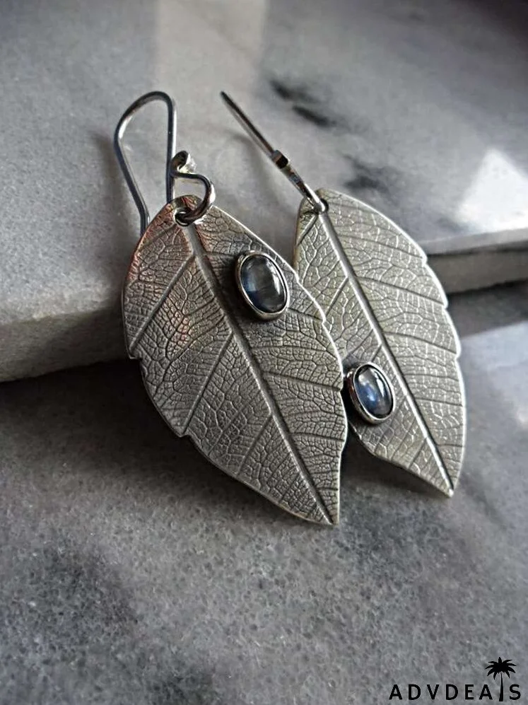 Leaf Decor Drop Earrings