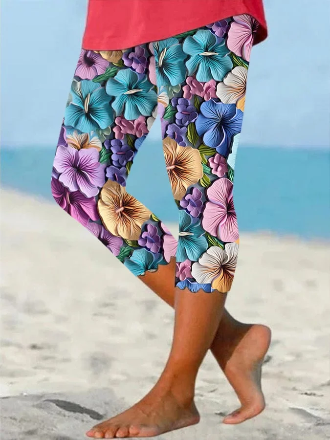 Women'S Floral Print Leggings