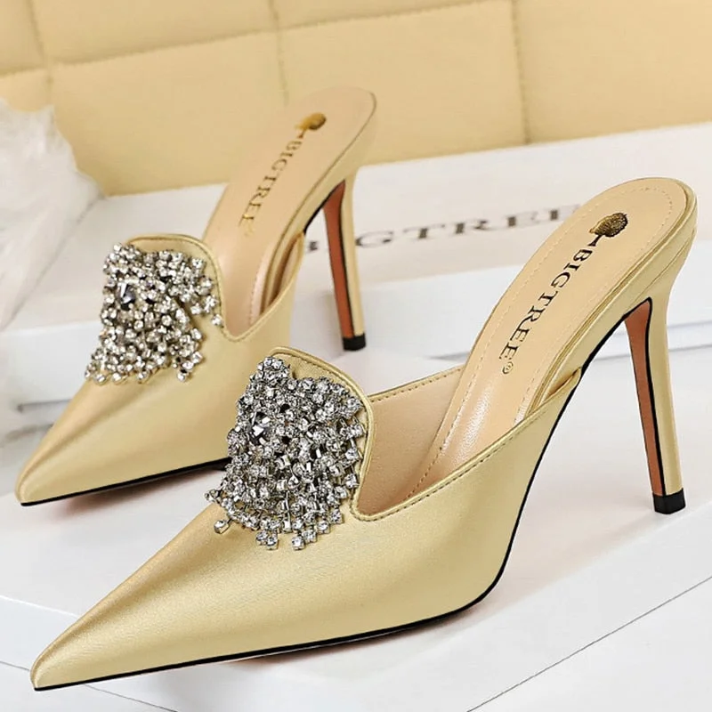 BIGTREE Shoes New Woman Pumps Rhinestone Shoes For Women Heels Wedding Shoes Elegant Party Shoes Women High Heels Lady Stiletto