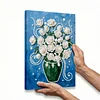 (20x30cm)DIY Flower Vase Framed Handmade Pearl Painting Art Craft Kit Living Home Decor