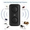 Ultrasonic Rodent Repellent Mosquito Repeller for Home Car Office (Black EU)