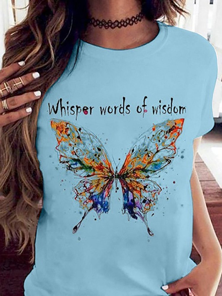 Bestdealfriday Casual Short Sleeve Animal Crew Neck Shirts Tops 9408767