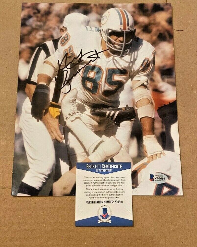NICK BUONICONTI SIGNED MIAMI DOLPHINS 8X10 Photo Poster painting BECKETT CERTIFIED