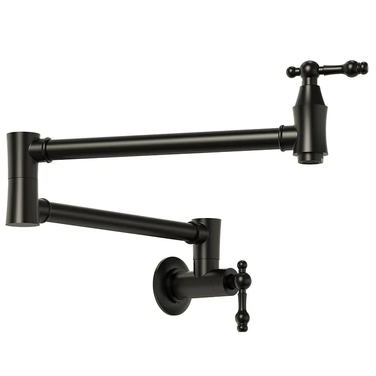 EVERSTEIN Swing Joint Folding Pot Filler Kitchen Faucet Matte Black