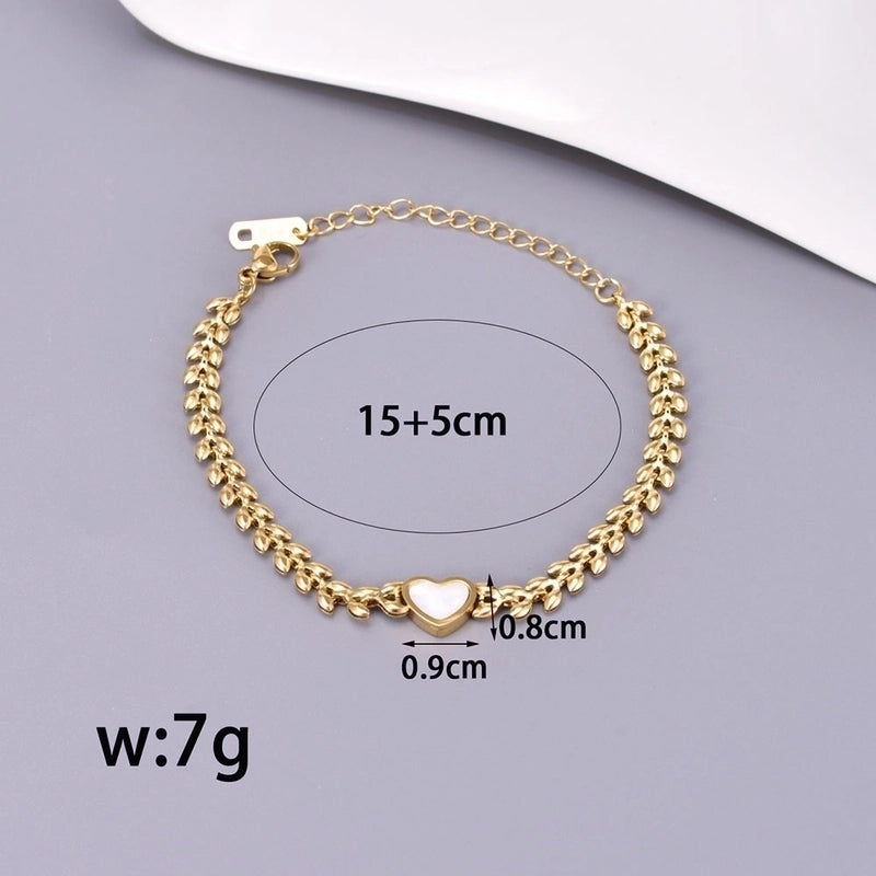 Minimalist Streetwear Solid Color 304 Stainless Steel Titanium Steel 18K Gold Plated Bracelets In Bulk