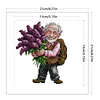 Grandpa Lavender-14CT Stamped Cross Stitch 21*21cm/8.27*8.27in tapestrymarket