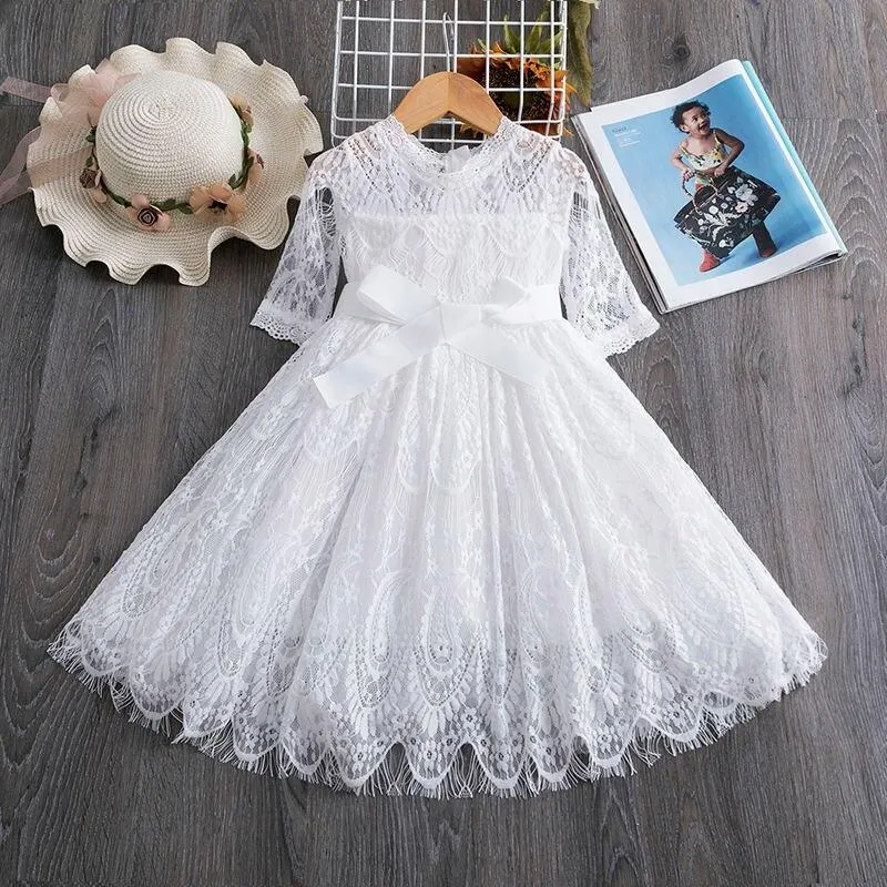 Lace Girls Dress Princess Girl Dresses Summer Clothes For Kids Costume Girl Casual Wear Infantil Vestidos 3 6 8 Years