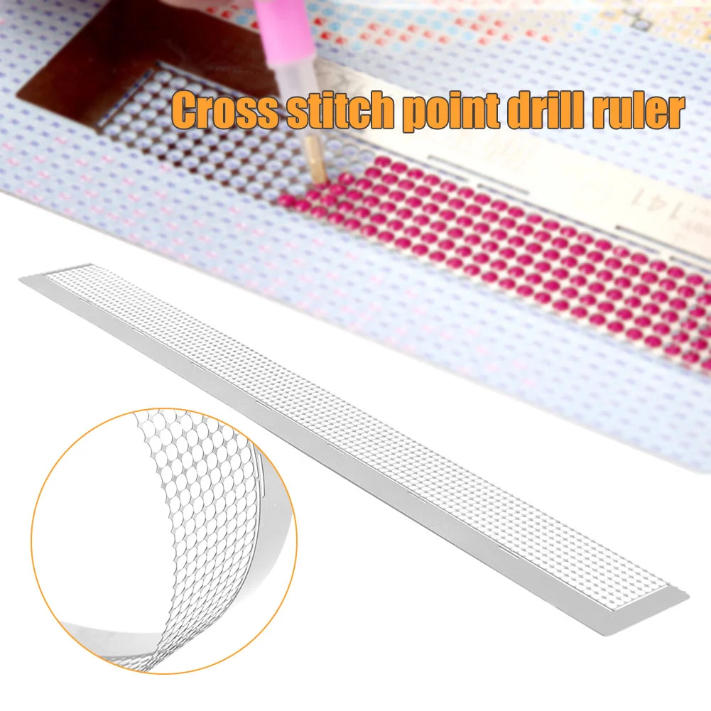 880 Holes Round Diamond Drawing Ruler Dot Drill Magic Mesh Ruler (140.5)