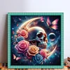 Rose Skull-11CT Stamped Cross Stitch 40*40cm/15.75*15.75in tapestrymarket