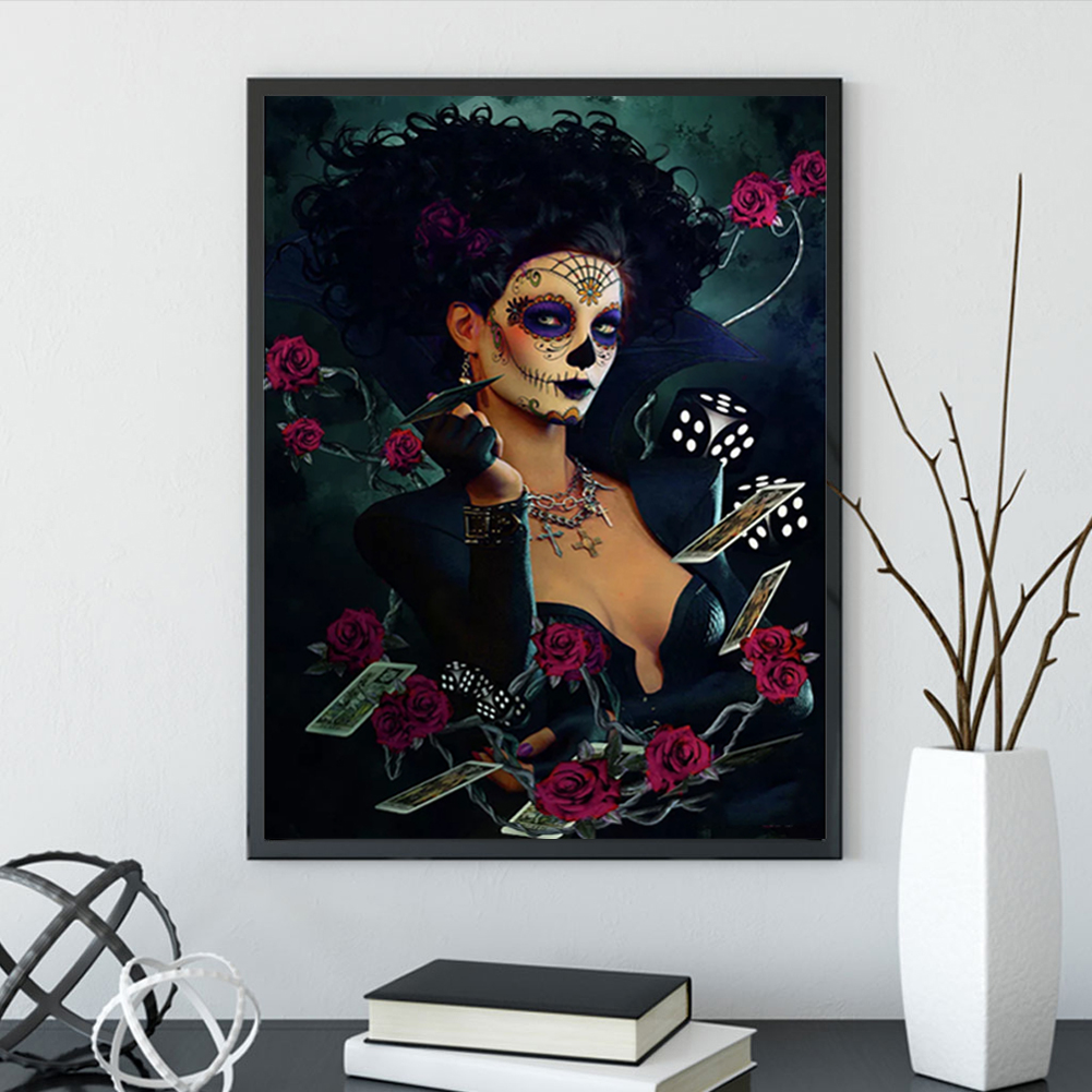 

(Multi-Size) Skull Women - Square Drill Diamond Painting, 20*30cm, 501 Original