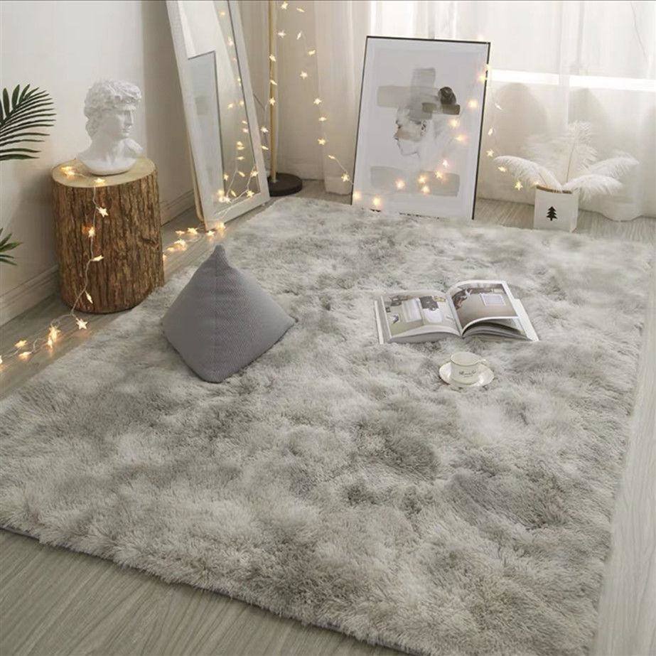 Grey Fluffy Carpet Rugs