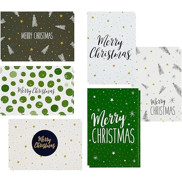 48 Pcs Merry Christmas Vintage Cards For Holiday Greeting Bulk Postcards