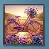 Diamond Painting-DIY Crystal Rhinestone Flower Bike