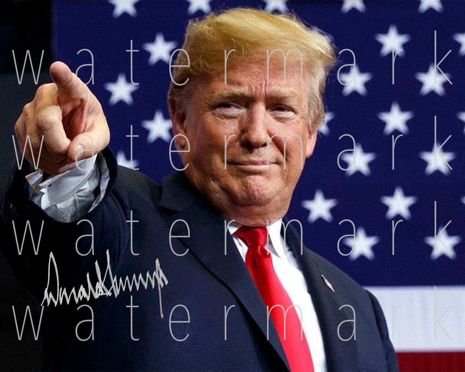 President Donald Trump signed 8X10 inch print Photo Poster painting picture poster autograph RP