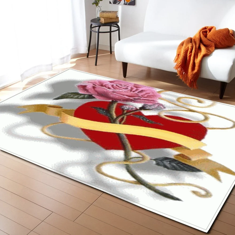 Bedroom Living Room Carpet Home Valentine's Day Sofa Bedside Children's Decoration Large Rugs Hallway Balcony Bathroom Floor Mat