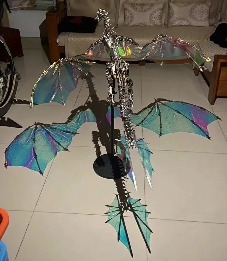 Zestaw Modelu 3D Mechaniczny Latający Smok Dragon Zestaw Modelu 3D Mechaniczny Tyranozaur Rex