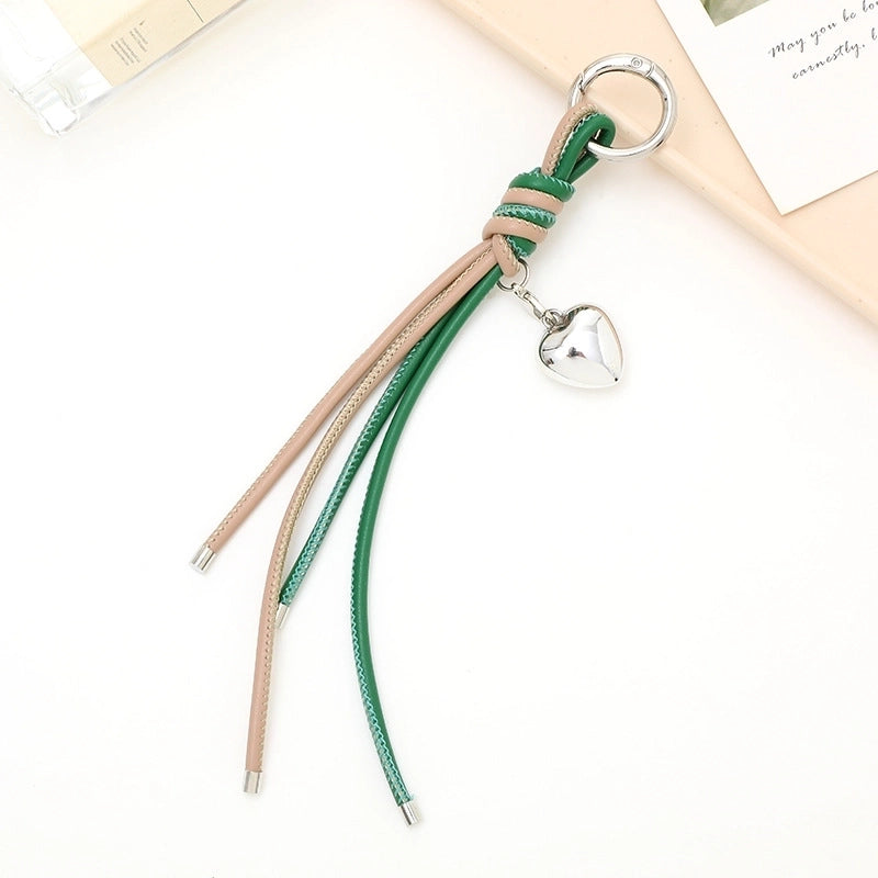 IG Style Color Block Heart Shape Pu Leather Bag Pendant