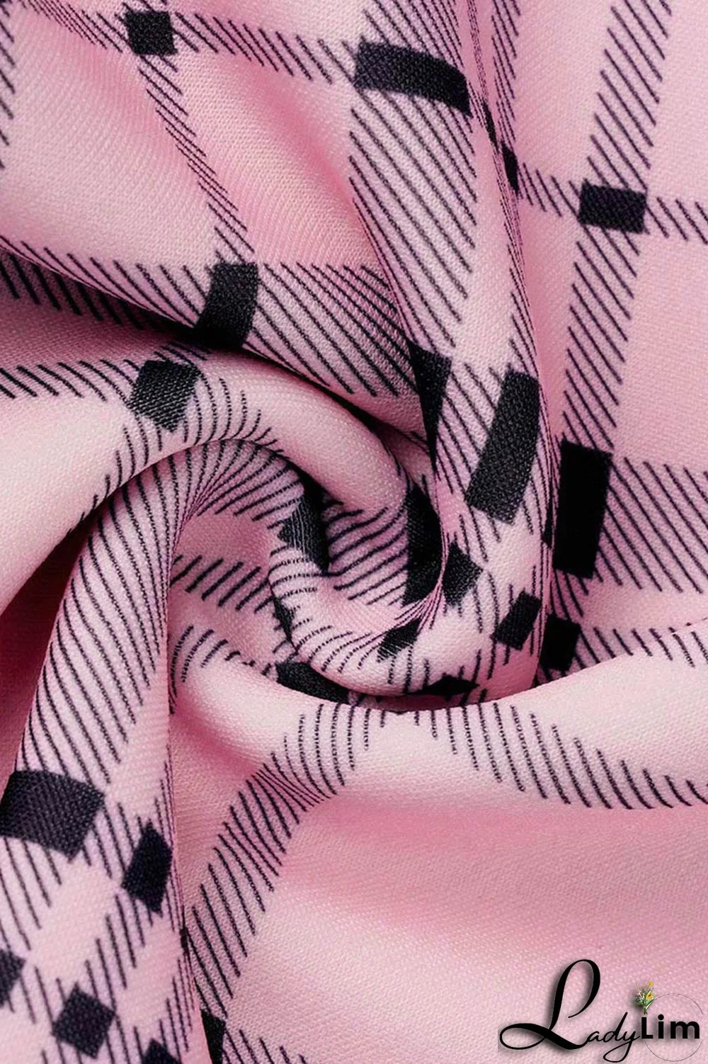 Pink Fashion Casual Print Patchwork Long Sleeve Two Pieces