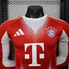 2025/2026 Long Sleeve Player Version Bayern Munich Home Football Jersey 1:1 Thai Quality